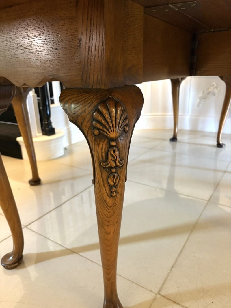 Large Antique Quality Figured Walnut 10 Seater Wake Dining Table - Image 11